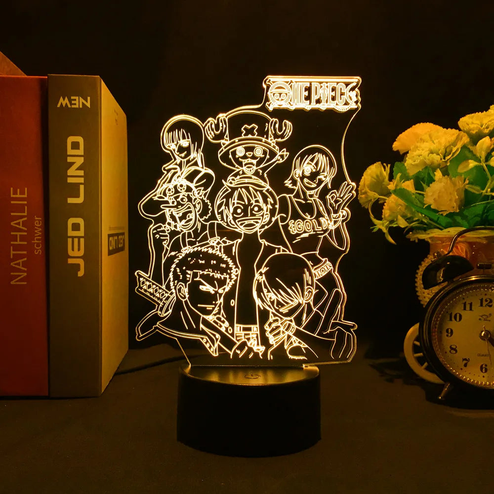 Lámpara LED 3D One Piece — Wanted Card