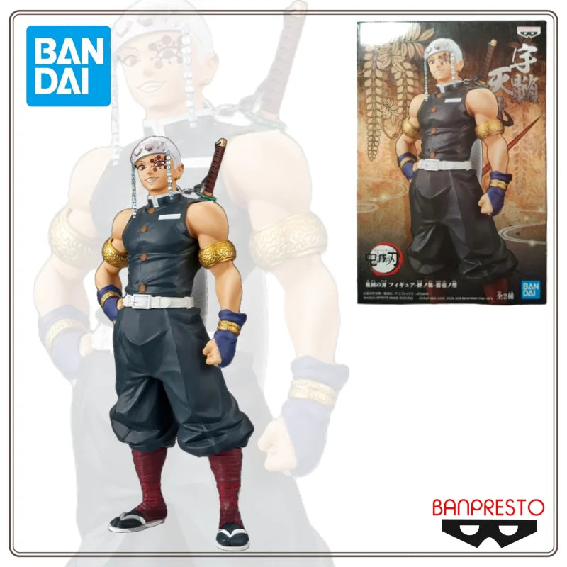 Figura coleccionable Uzui Tengen — Kizuna no Sou con caja original Bandai Banpresto, ideal para fans de Kimetsu no Yaiba y coleccionistas de anime.