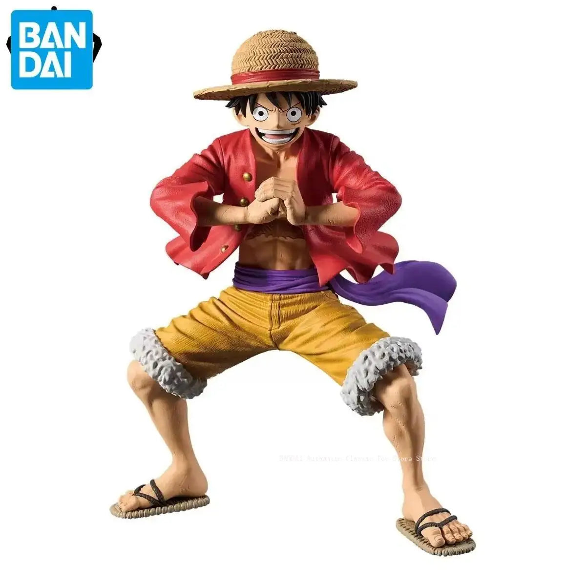 Figura Monkey D. Luffy - Colección Grandista (Banpresto Original) en pose dinámica con sombrero de paja y vestimenta clásica. Producto oficial de Bandai.