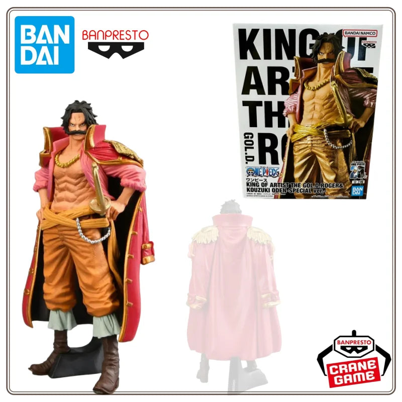 Figura Gol D. Roger - Colección King of Artist (Banpresto Original) con caja original de Bandai, ideal para coleccionistas de figuras de acción.