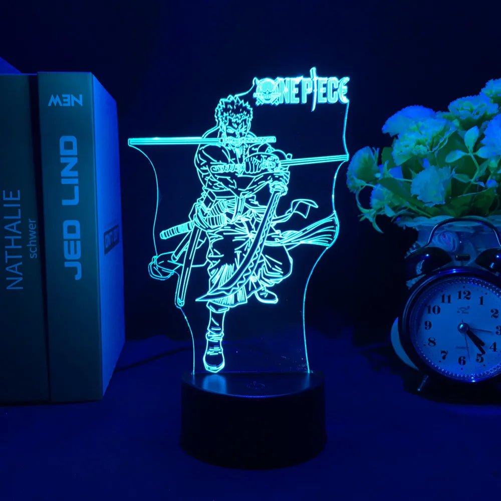 Lámpara LED 3D One Piece — Wanted Card