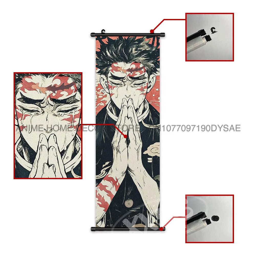 Kakemono Demon Slayer — Lienzo colgante