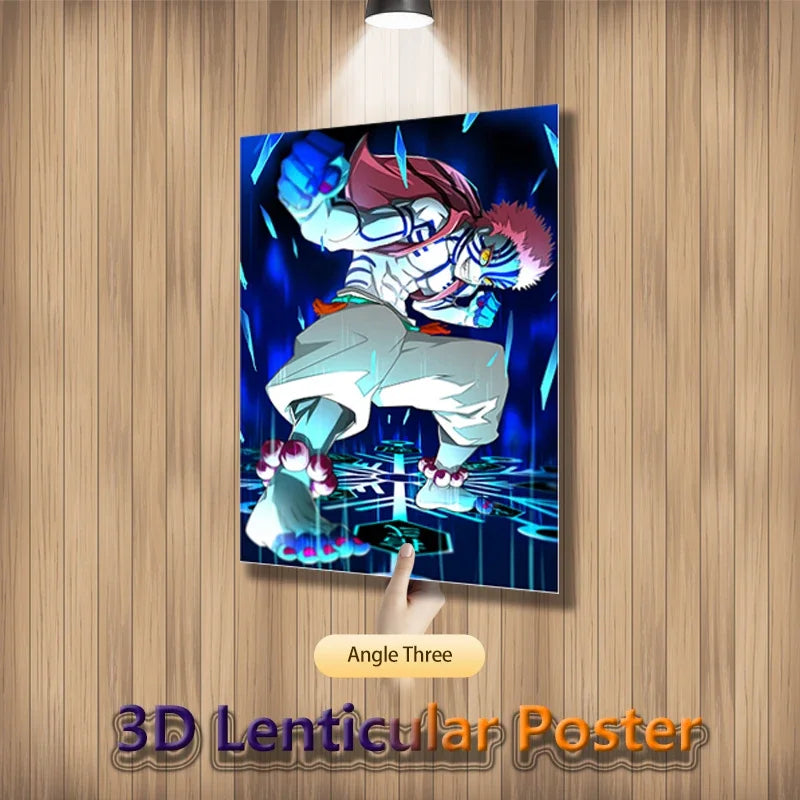 Póster 3D Lenticular Demon Slayer – Rengoku vs Akaza