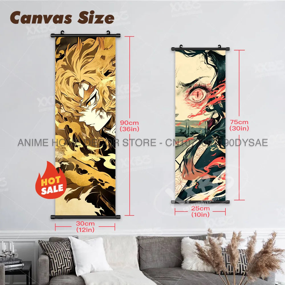 Kakemono Demon Slayer — Lienzo colgante