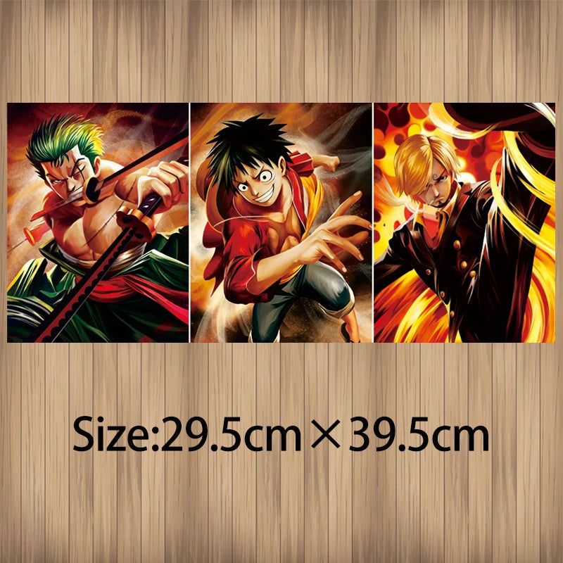 Póster 3D Lenticular One Piece – Luffy, Zoro & Sanji