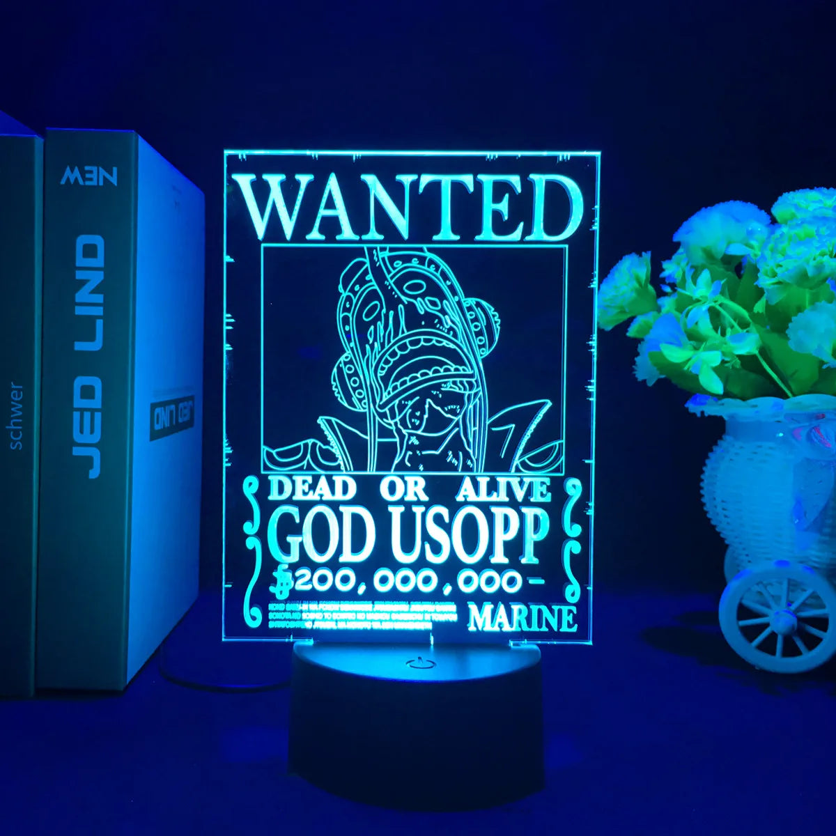 Lámpara LED 3D One Piece — Wanted Card