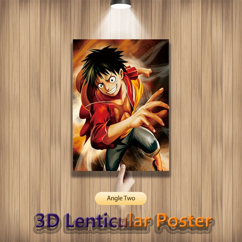 Póster 3D Lenticular One Piece – Luffy, Zoro & Sanji