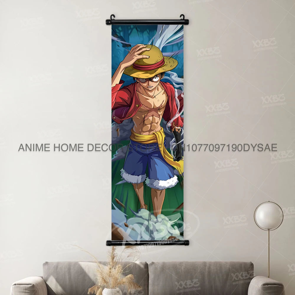 Kakemono One Piece — Lienzo colgante (Luffy, Zoro y la tripulación)