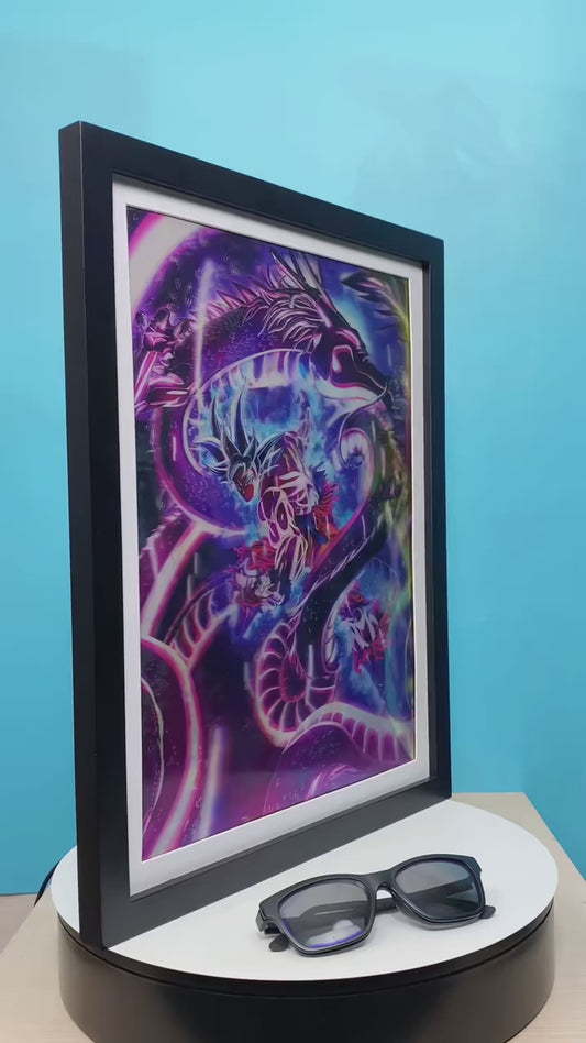 Póster 3D Lenticular Dragon Ball Z – Goku, Vegeta & Freezer